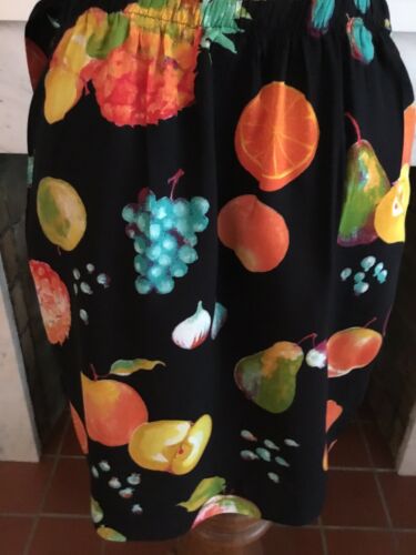 Vintage Fruit Print Short Wrap Skirt M - Fresh Stock Dated December 2025