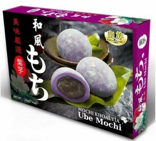 Royal Family Japanese Mochi Ube Flavor Asian Best Desert 7.4 oz (210g) (1 Pack) - Fresh Stock Dated December 2025