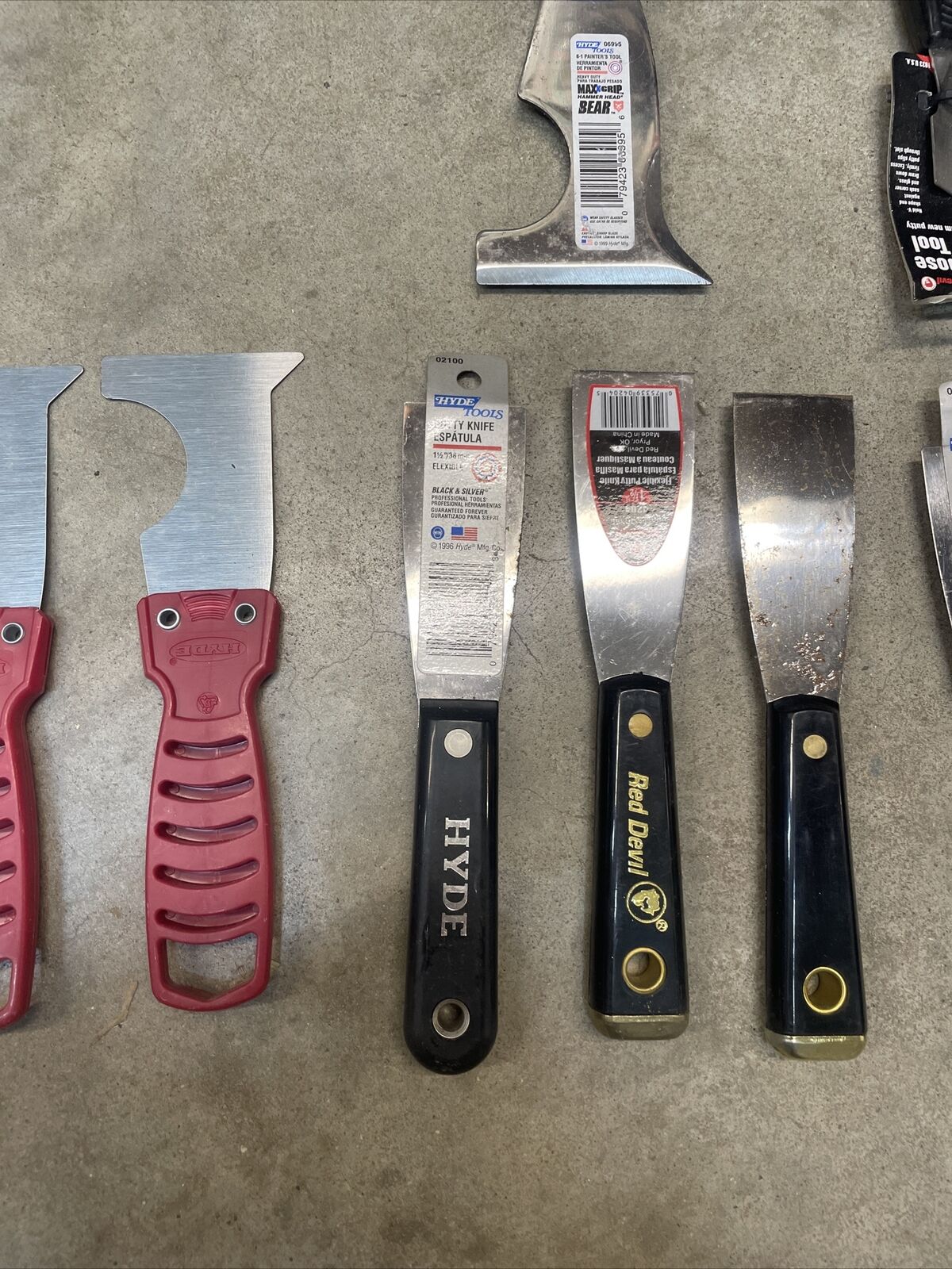 HYDE 06995, 6 In 1 Painters Tool & Red Devil Putty Knives - Fresh Stock Dated February 2026