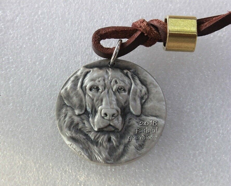China 30mm Silver Medal/Pendant - Dog - Fresh Stock Dated February 2026