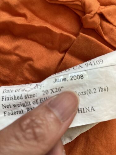 Pottery Barn Kids Skull Sham Blue Orange NIP 2008 - Fresh Stock Dated December 2025