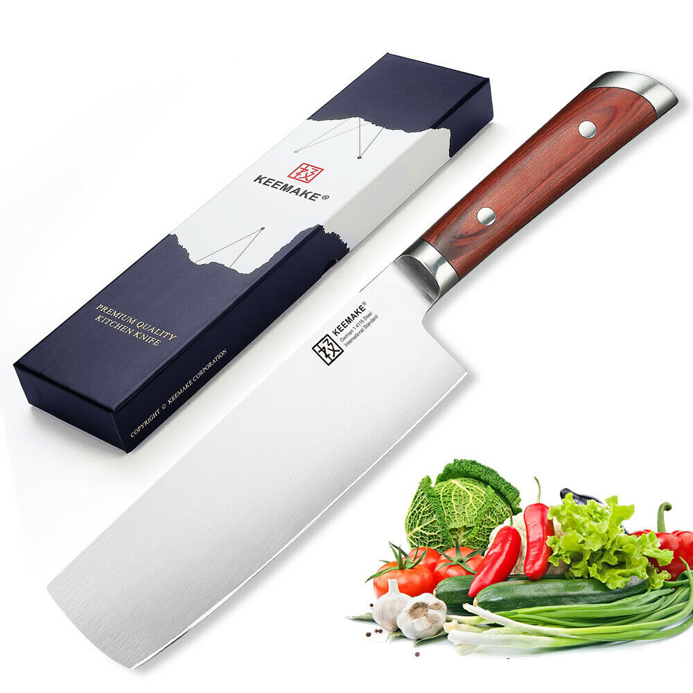 7'' Nakiri Knife Kitchen Chef's Knife German stainless Steel Meat  Slicing Tool - Fresh Stock Dated December 2025