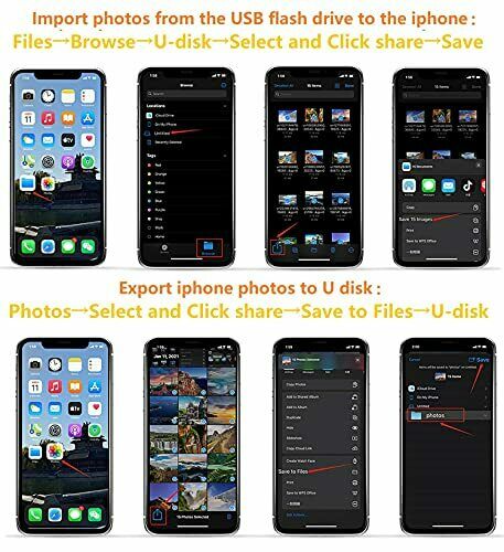 USB OTG Adapter for iPhone, USB Flash Drive Adapter for iPad, USB iOS Camera Ada - Fresh Stock Dated February 2026