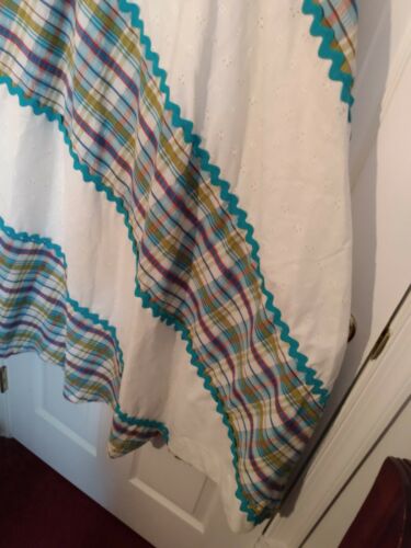 RARE JO HARDIN ORIGINAL DALLAS LONG MAXI SKIRT EYELET LACE SEERSUCKER SZ 12 60s - Fresh Stock Dated February 2026