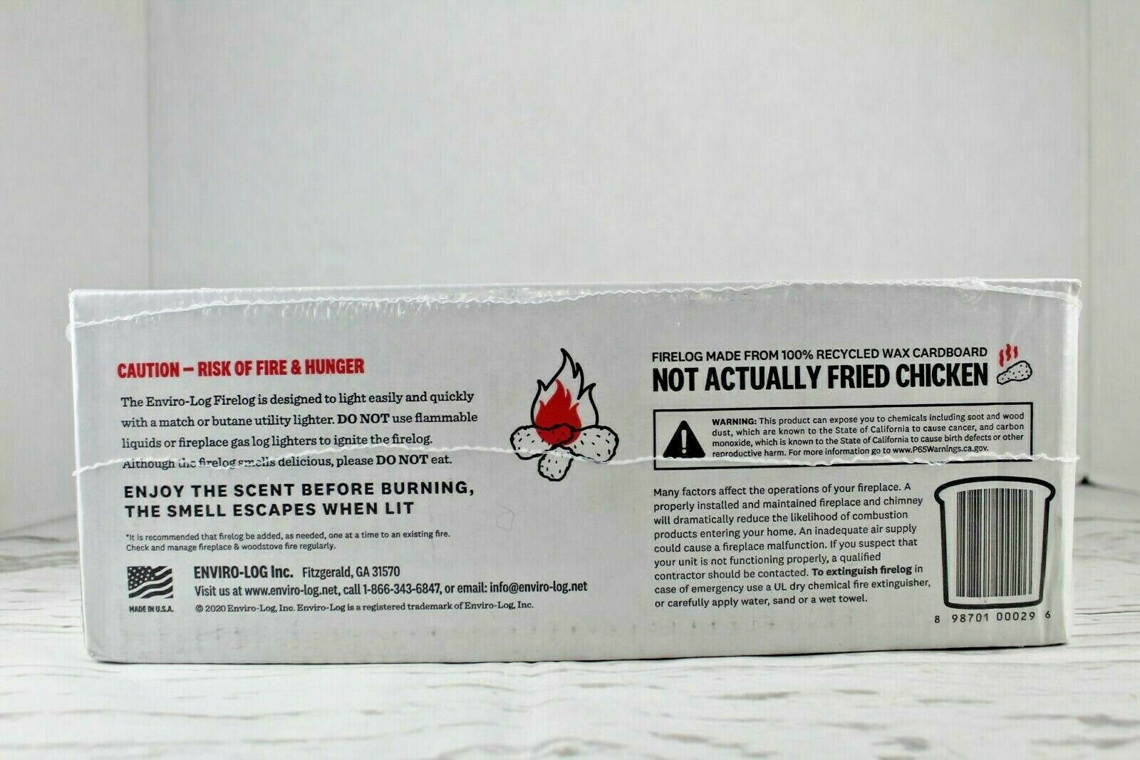 KFC Limited Edition 11 Herbs & Spices Fire Log by Enviro-Log Firelog New Sealed - Fresh Stock Dated December 2025