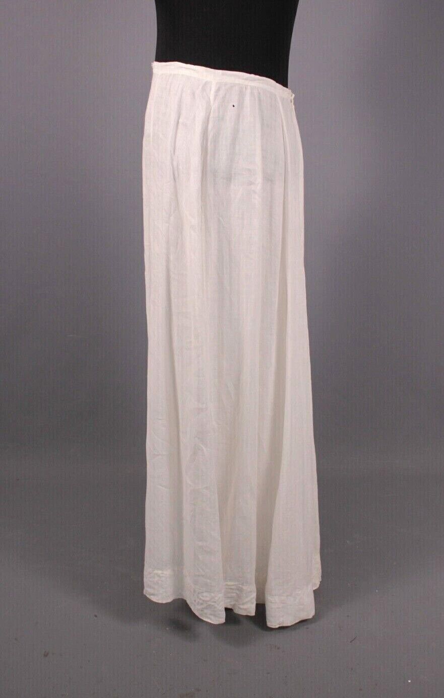 VTG Women's Antique Edwardian Early 1900s Long White Cotton Skirt Sz L/XL - Fresh Stock Dated March 2026