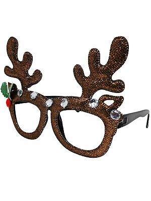 Christmas Reindeer Antler Sunglasses Ugly Sweater Party Xmas Holiday Gift - Fresh Stock Dated February 2026