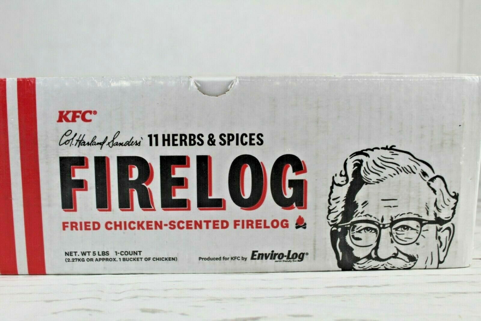 KFC Limited Edition 11 Herbs & Spices Fire Log by Enviro-Log Firelog New Sealed - Fresh Stock Dated December 2025