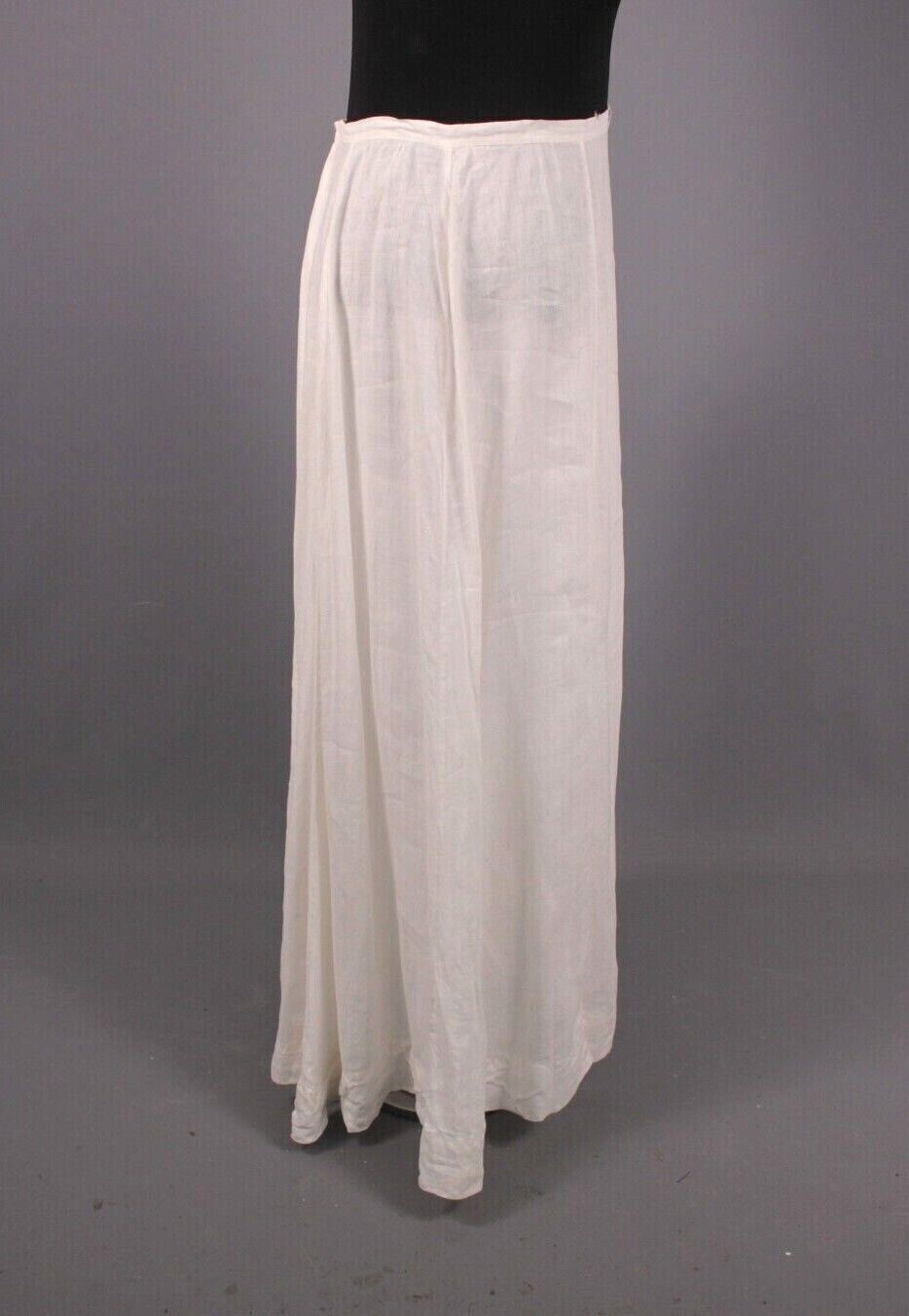 VTG Women's Antique Edwardian Early 1900s Long White Cotton Skirt Sz L/XL - Fresh Stock Dated March 2026