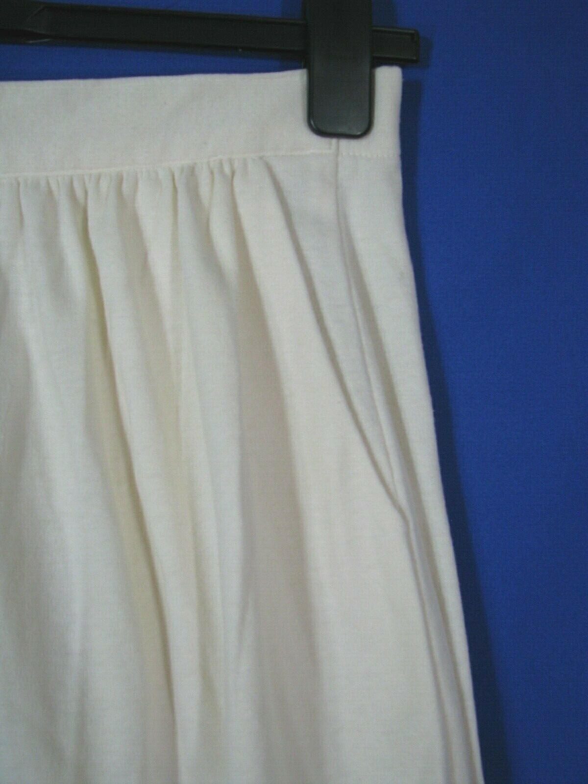 NATTY BRAND Creamy Ivory JERSEY KNIT TENNIS MINI SKIRT Elastic Waist W/POCKETS L - Fresh Stock Dated March 2026