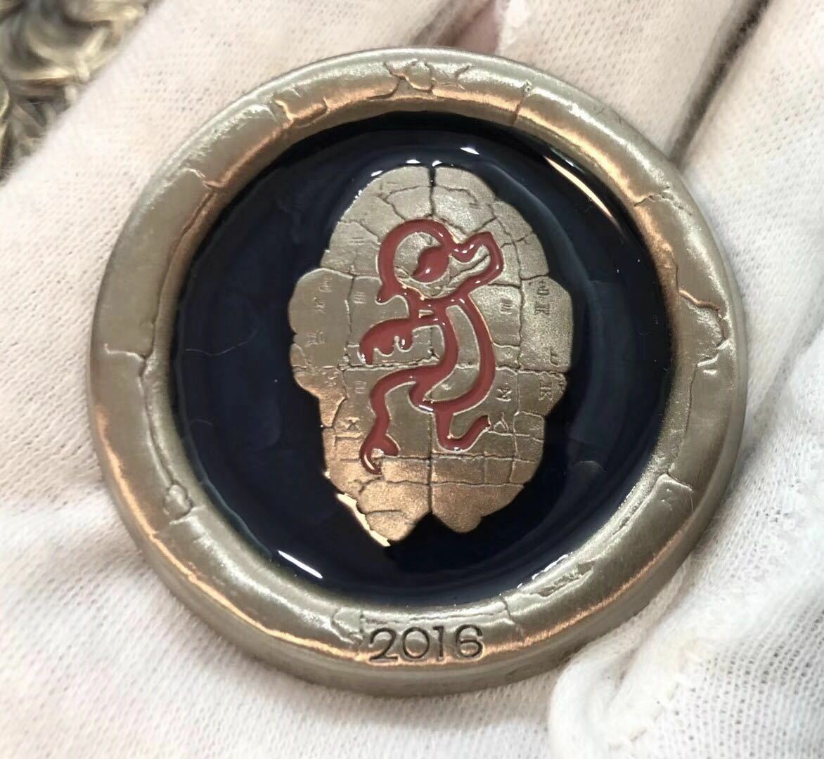 China 2016 Gold Plated Brass and Paktong with Enamel Medals - Monkey Lunar Year - Fresh Stock Dated February 2026