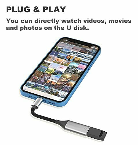 USB OTG Adapter for iPhone, USB Flash Drive Adapter for iPad, USB iOS Camera Ada - Fresh Stock Dated February 2026