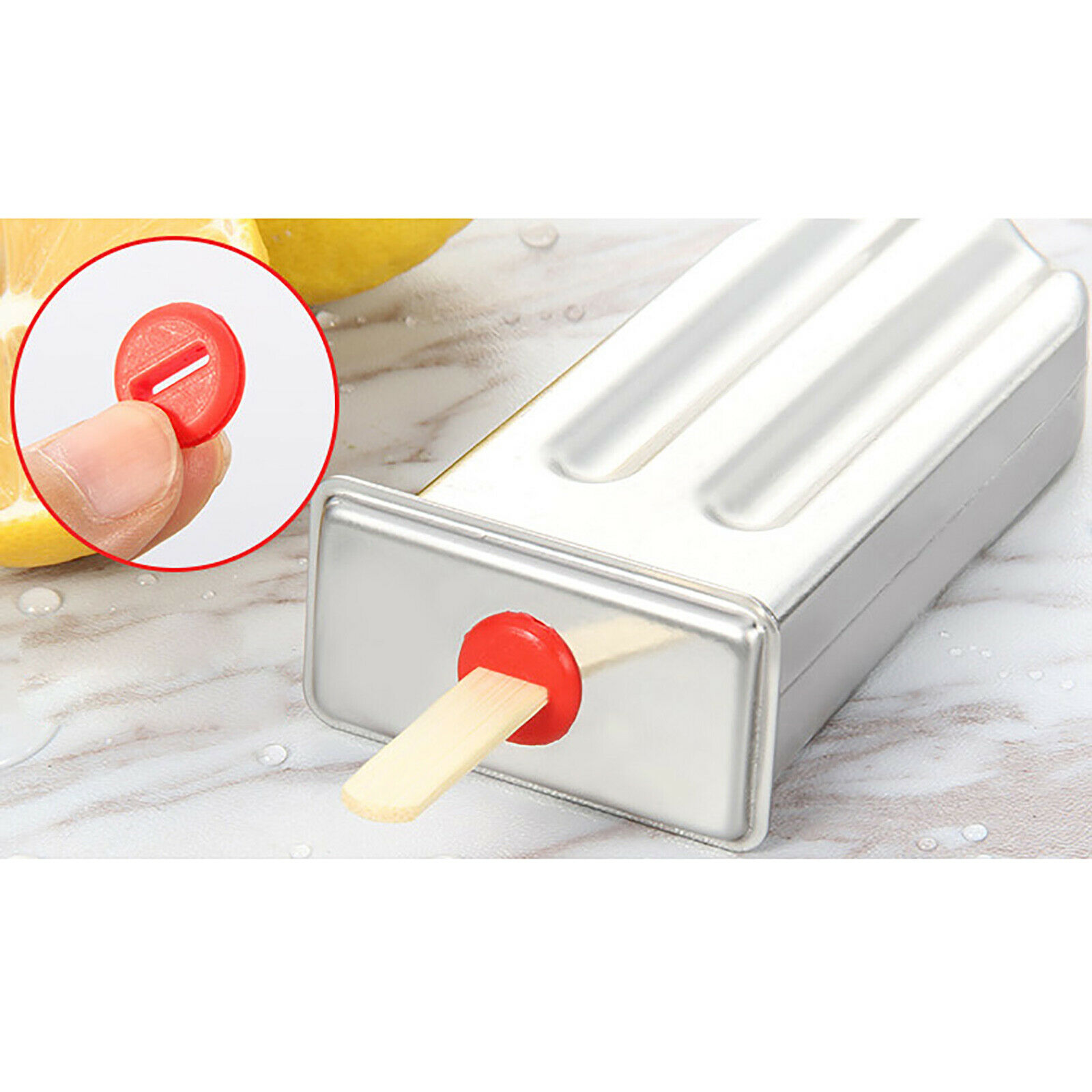 6Pcs Stainless Steel Popsicle Mold Ice Cream Popsicle Stick Mold Holder Maker US - Fresh Stock Dated December 2025