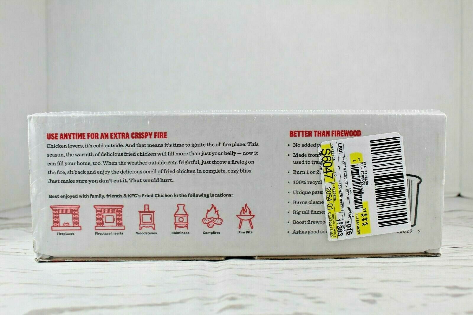 KFC Limited Edition 11 Herbs & Spices Fire Log by Enviro-Log Firelog New Sealed - Fresh Stock Dated December 2025