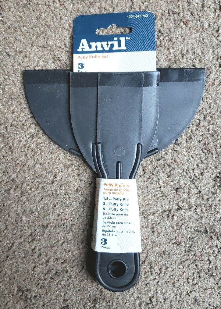 3 Piece Plastic Putty Knife Set 1.5