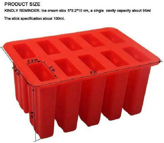 Silicone FrozenIce PopsicleMaker with 50 Popsicle Sticks Popsicle Bags 10 recipe - Fresh Stock Dated February 2026