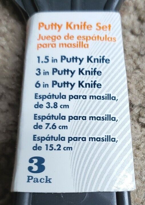 3 Piece Plastic Putty Knife Set 1.5