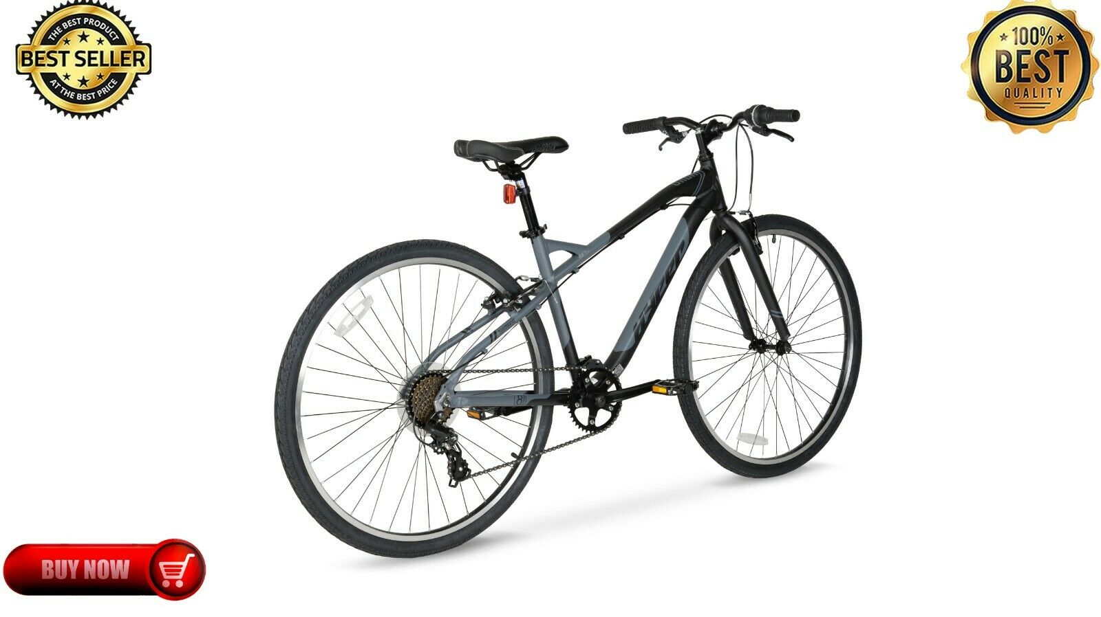 Hyper Bicycles 700c Adult Urban Bike, Black/Gray Fast Free Shipping New Arrival - Fresh Stock Dated December 2025