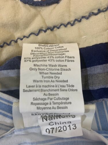 Set of 2 Pottery Barn Kids North Shore Surf Boards Quilted Standard Pillow Shams - Fresh Stock Dated December 2025