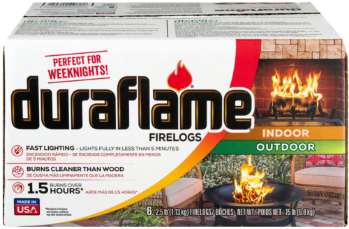 Duraflame 2.5lb 1.5-hr Firelog, 6 pack 00625 - Fresh Stock Dated February 2026