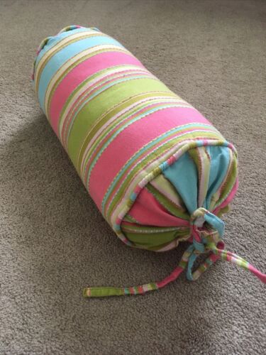 PINE CONE HILL Fine Linens Colorful Striped 100% Cotton Girl’s Pillow 9”x18” EUC - Fresh Stock Dated December 2025