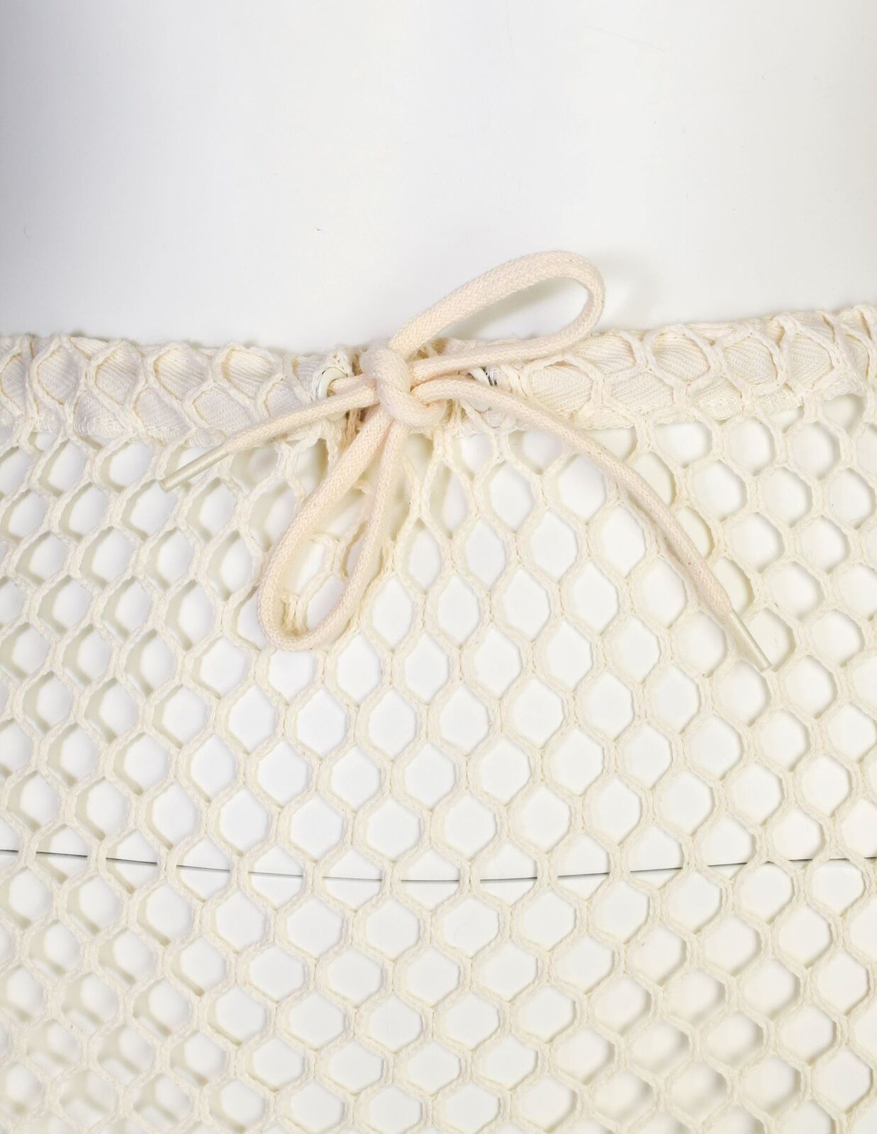 Helmut Lang Vintage 1998 Cream Cotton Fishnet Skirt - Fresh Stock Dated March 2026