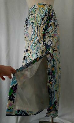 PSYCHEDELIC FLORAL PRINT Vintage 1970s BOHO MAXI SKIRT  - 29 inch waist - Fresh Stock Dated February 2026
