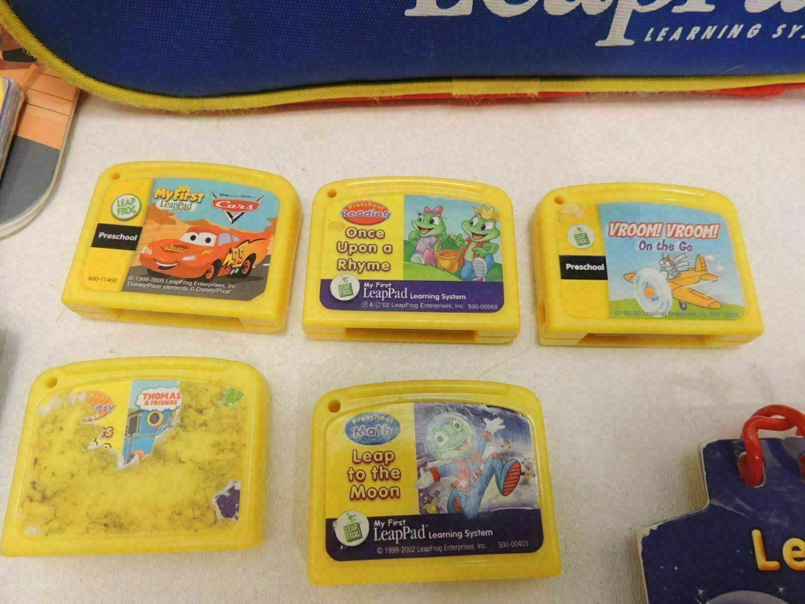 Leap Frog First LeapPad Learning Game System LOT Backpack, 5 Cartridges, 7 Books - Fresh Stock Dated February 2026