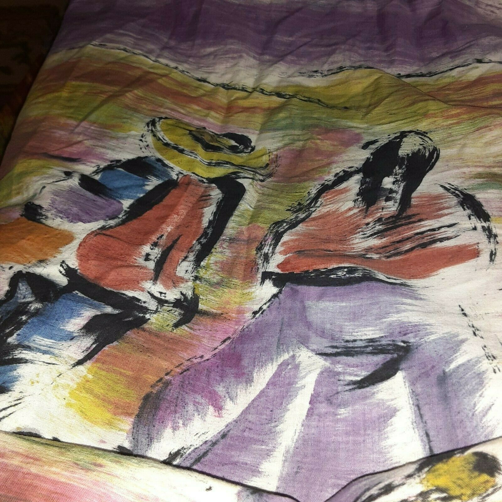 VNTG 50s Hand Painted Cowgirl Mexican Pueblo Tourist Novelty Circle Skirt Medium - Fresh Stock Dated February 2026