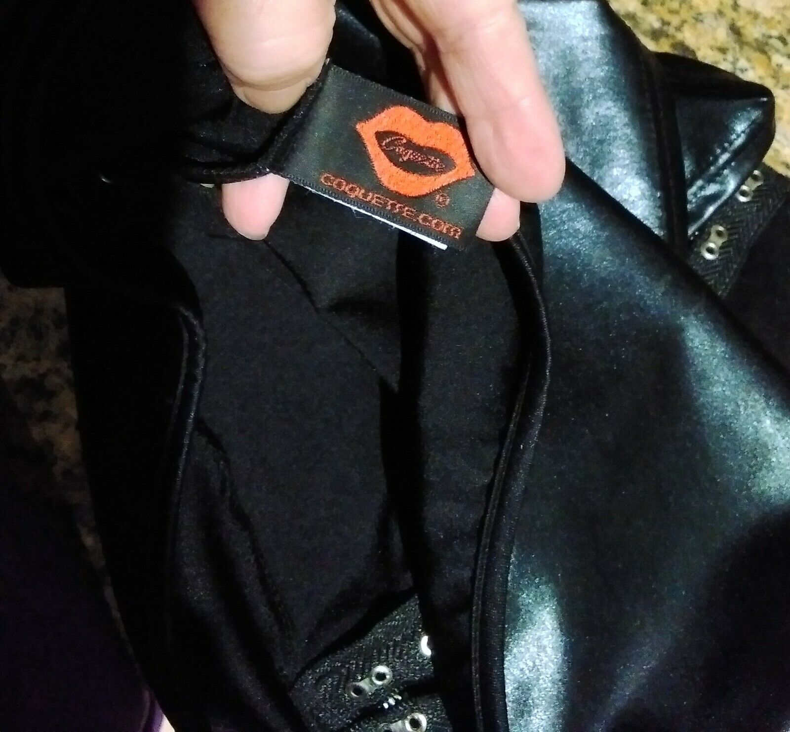 Stretch Latex Industrial Punk Cyber Kitten Eyelet Belted Bodycon Skirt by Darque - Fresh Stock Dated March 2026