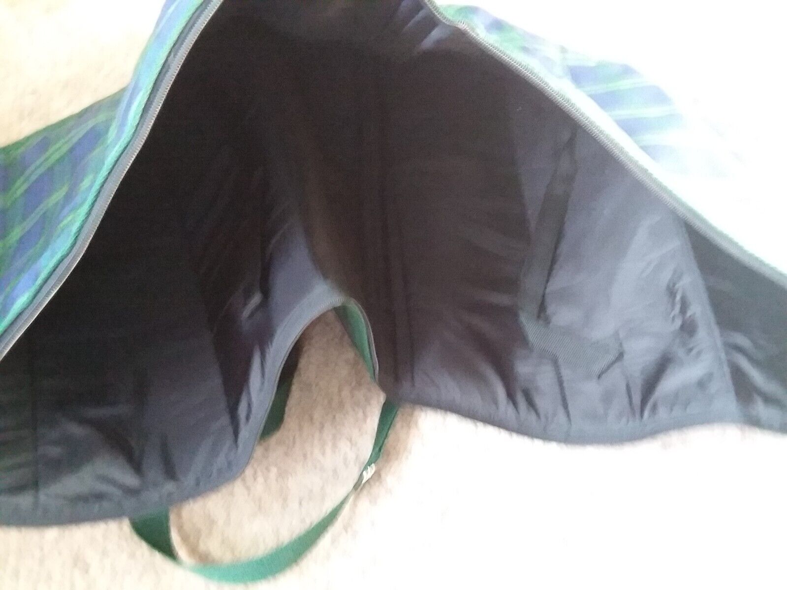 NEW ENGLISH SADDLE  BAG COVER GREEN interior padded and lined - Fresh Stock Dated December 2025