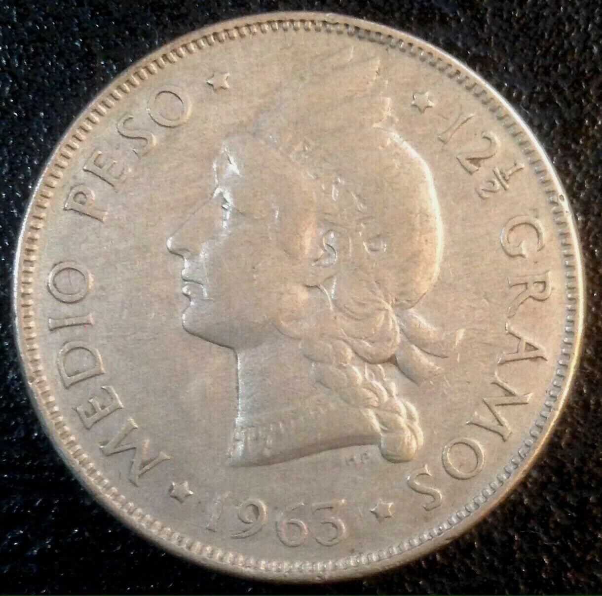 DOMINICAN REPUBLIC 1/2 Peso 1963 Silver Restoration of the Republic - Fresh Stock Dated December 2025