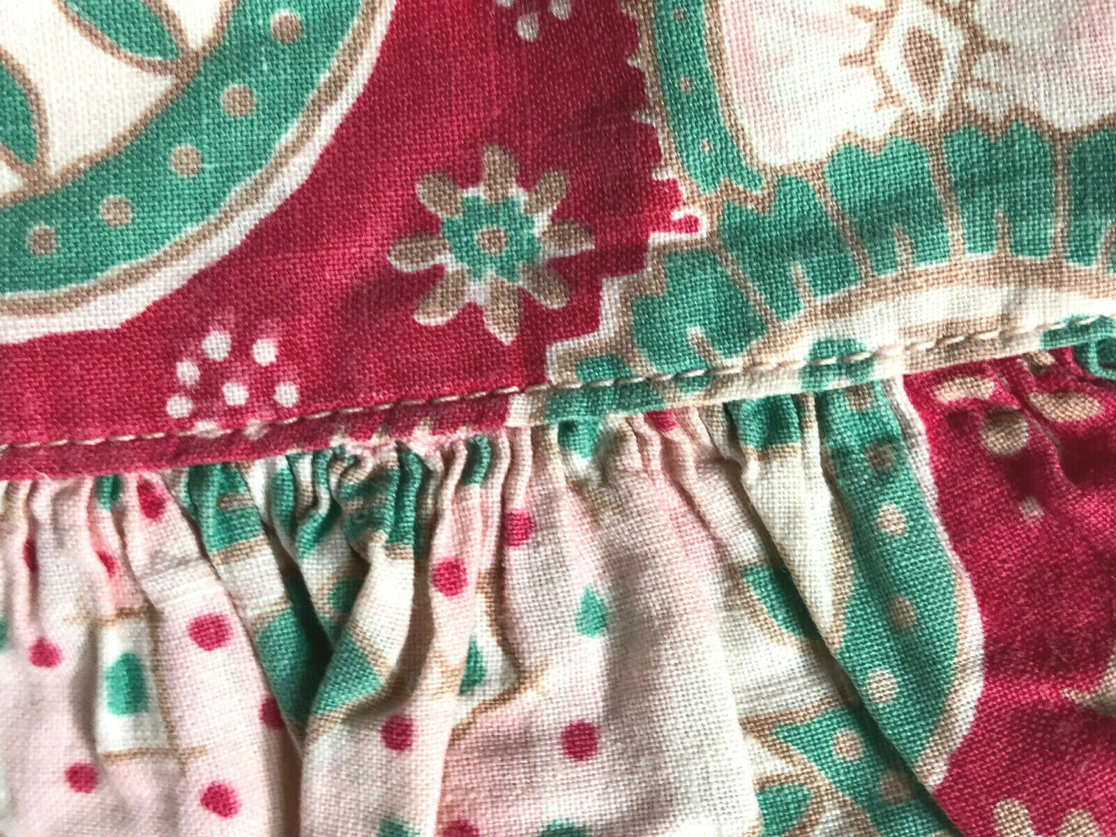 Vintage Leslie Ann 1950s Full Skirt Cotton Sz 4 13