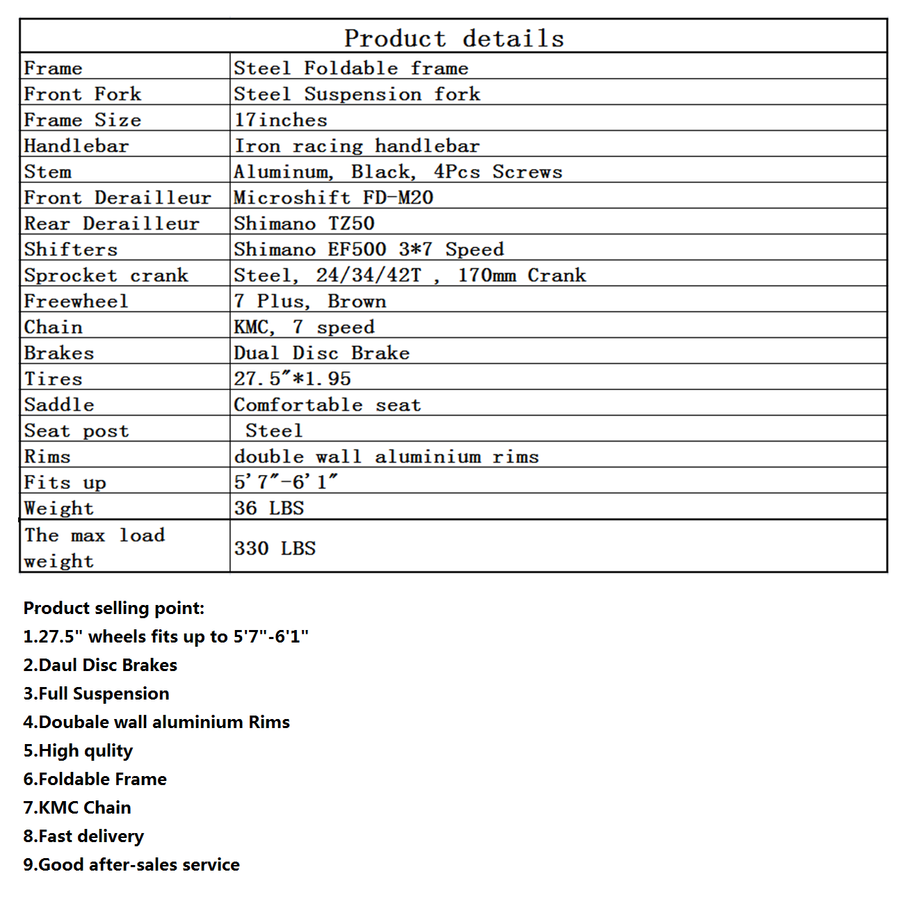 27.5 21 Speed G7 Folding Mountain Bike Orange Dual Disc Brake - Fresh Stock Dated February 2026