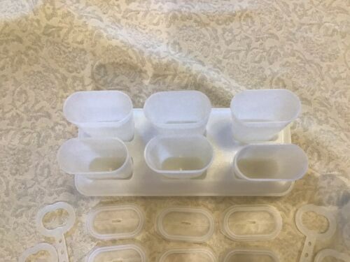 Tupperware Ice Tups Popsicle Molds - Set of 6 + 2 Extra Sticks And Seals VGUC - Fresh Stock Dated February 2026