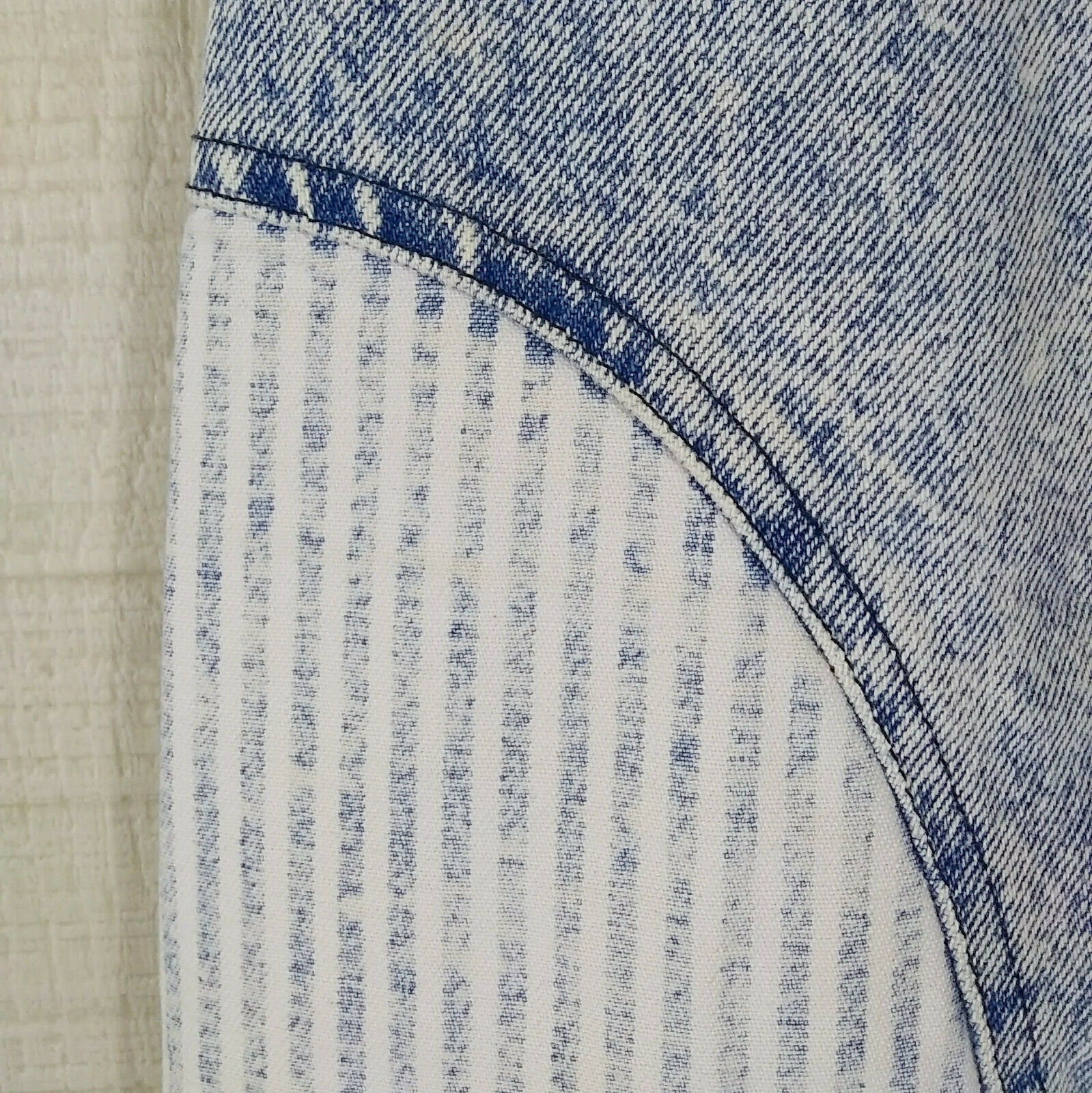 Vintage 80s Acid Washed Denim Jean Mini Skirt High Waist XS 3 - Fresh Stock Dated February 2026