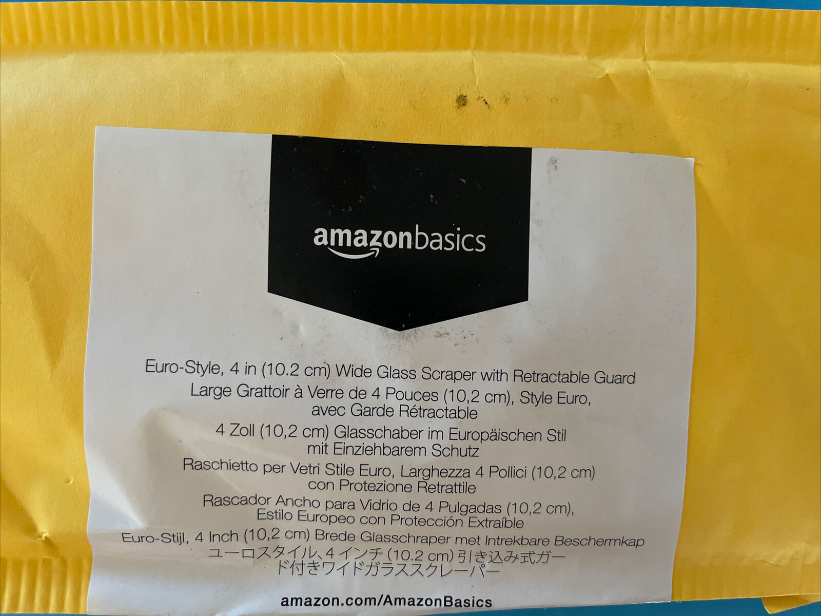 4 In Euro-Style Wide Glass and Tile Scraper BRAND NEW Amazon Basic - Fresh Stock Dated February 2026