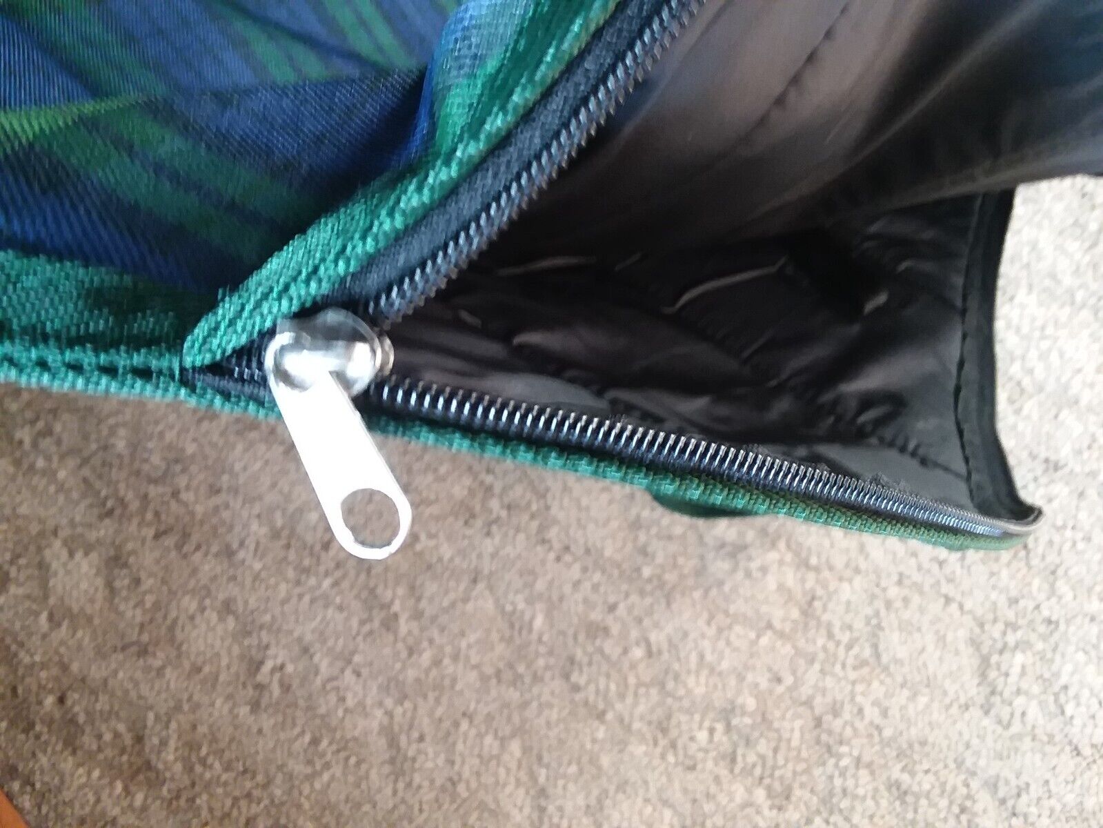 NEW ENGLISH SADDLE  BAG COVER GREEN interior padded and lined - Fresh Stock Dated December 2025