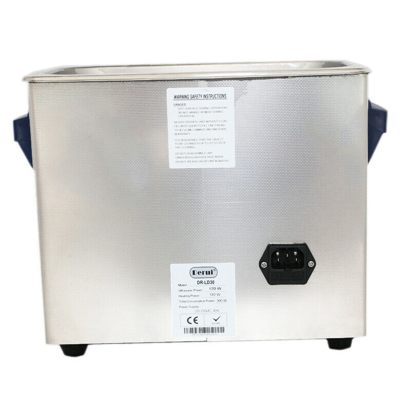 3L Degas Jewelry  False Tooth Ultrasonic Cleaner DR-LD30 LCD Show 120W - Fresh Stock Dated February 2026