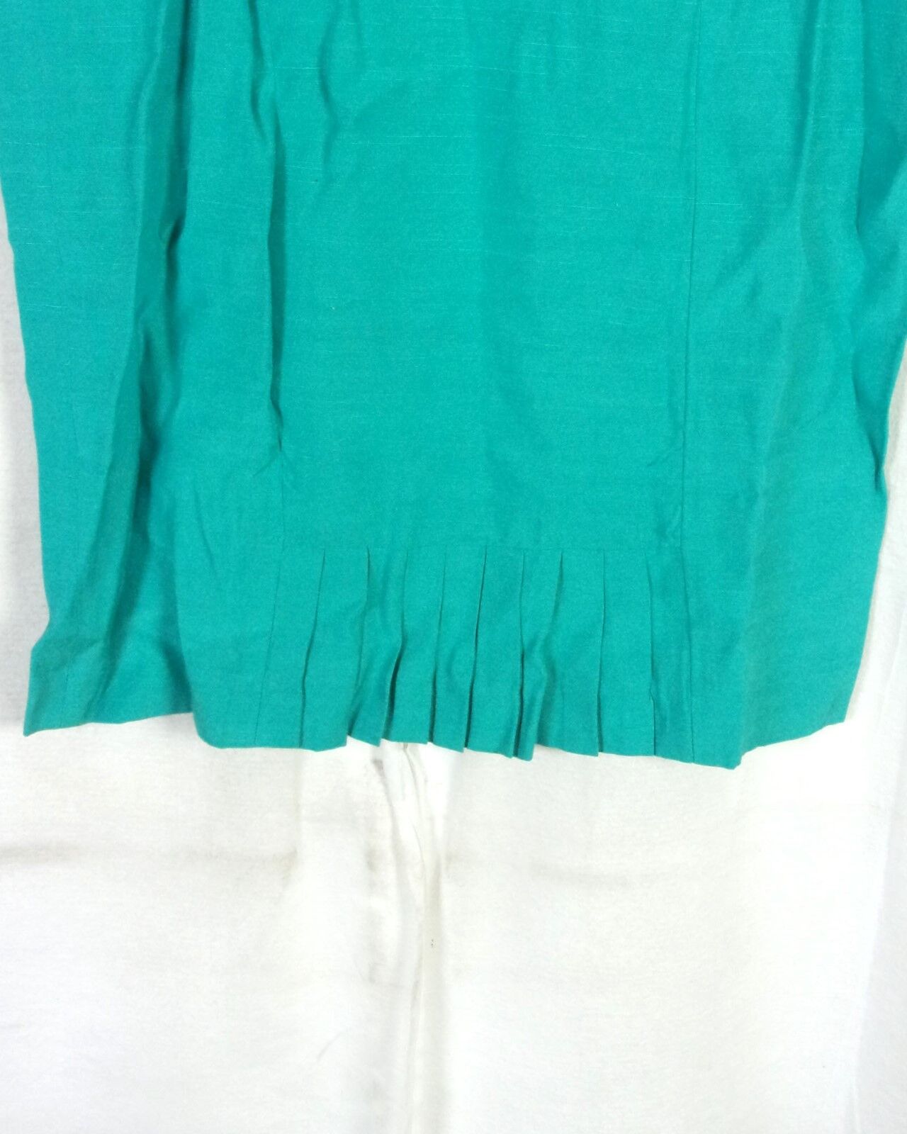 vtg 80s Sarah Taylor Solid Green Rayon Blend Ladies Pencil Skirt Straight sz 5 - Fresh Stock Dated March 2026