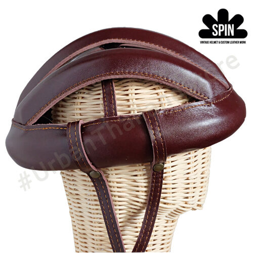 Vintage Cycling Bicycle Helmet Adult Genuine Leather L'eroica Italy Retro Hat - Fresh Stock Dated December 2025