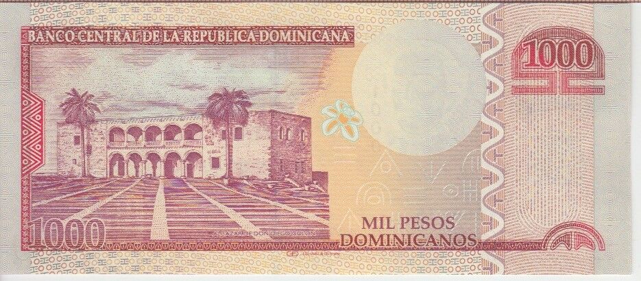 Dominican Republic Banknote P. 187 1000 1.000 1000 Pesos 2011 Prefix ES , UNC - Fresh Stock Dated December 2025