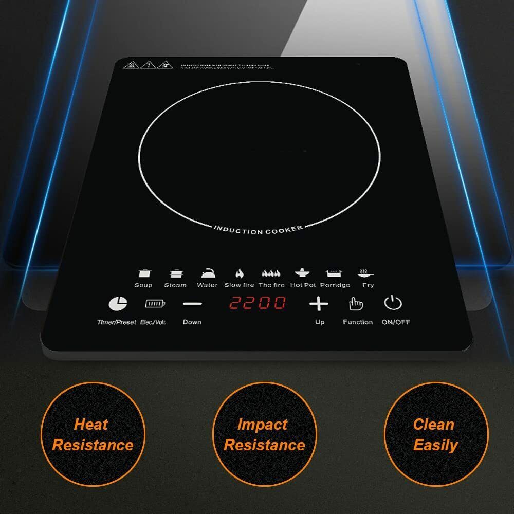 Portable Kitchen Electric Induction Cooktop 2200W Stove Hotplate Cooker US Stock - Fresh Stock Dated February 2026