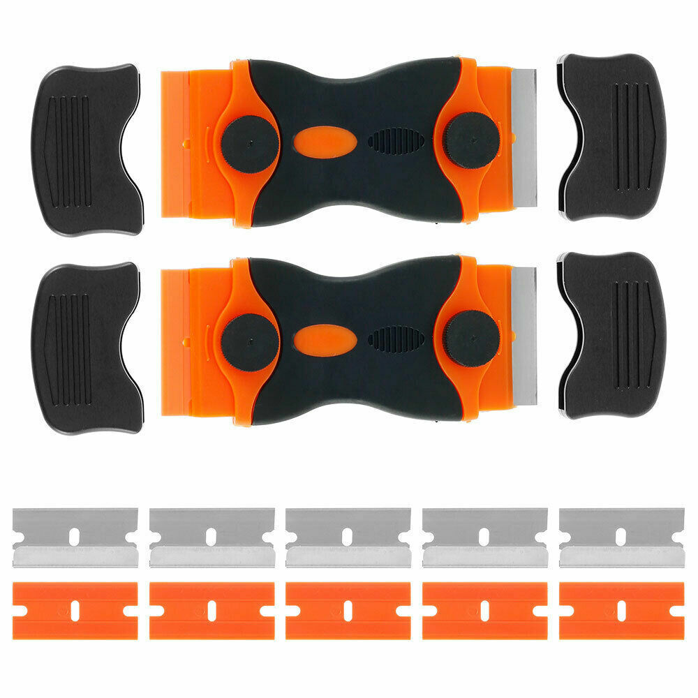 Window Glass Scraper Hob Tile Ceramic Razor Removes Paint Stickers Glue 10 Blade - Fresh Stock Dated February 2026