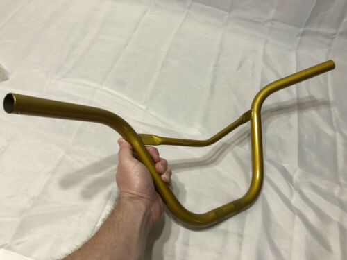 NOS ORIGINAL 70’-80’s GOLD STEEL V HANDLE BARS OLD SCHOOL BMX - Fresh Stock Dated December 2025