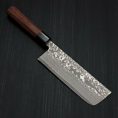 Japanese Yoshimi Kato Super Gold 2 SG2 Black Damascus Nakiri Kitchen Knife Japan - Fresh Stock Dated December 2025