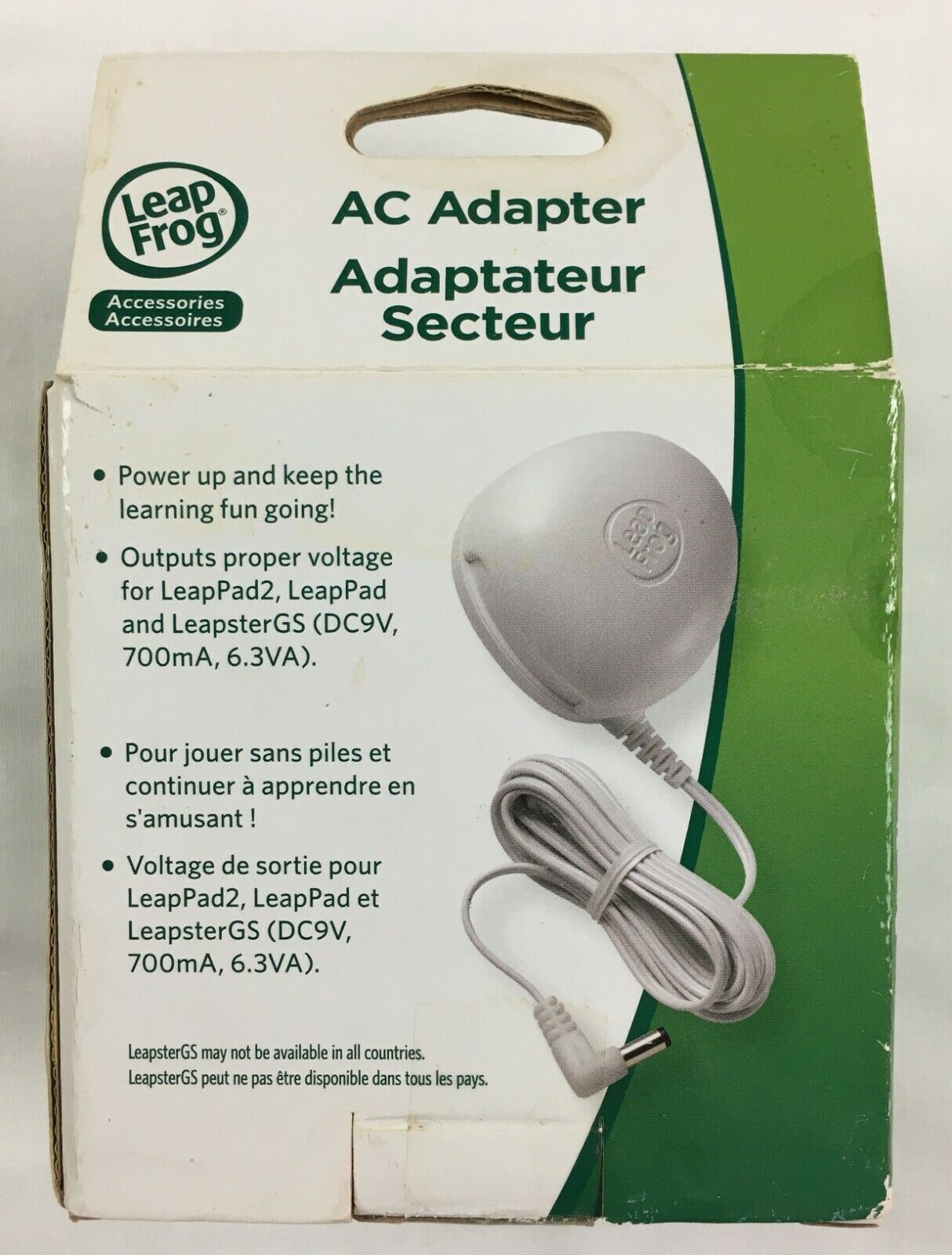 Leap Frog AC Adapter 9V Accessory for LeapPad2 and LeapsterGS - Fresh Stock Dated December 2025