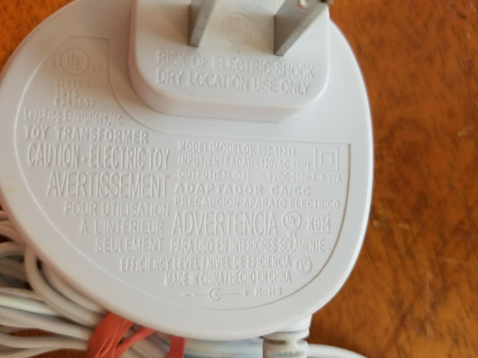 LeapFrog Leap Frog AC Adapter 9V Power Supply Model 690-11213 LeapPad Leapster - Fresh Stock Dated December 2025