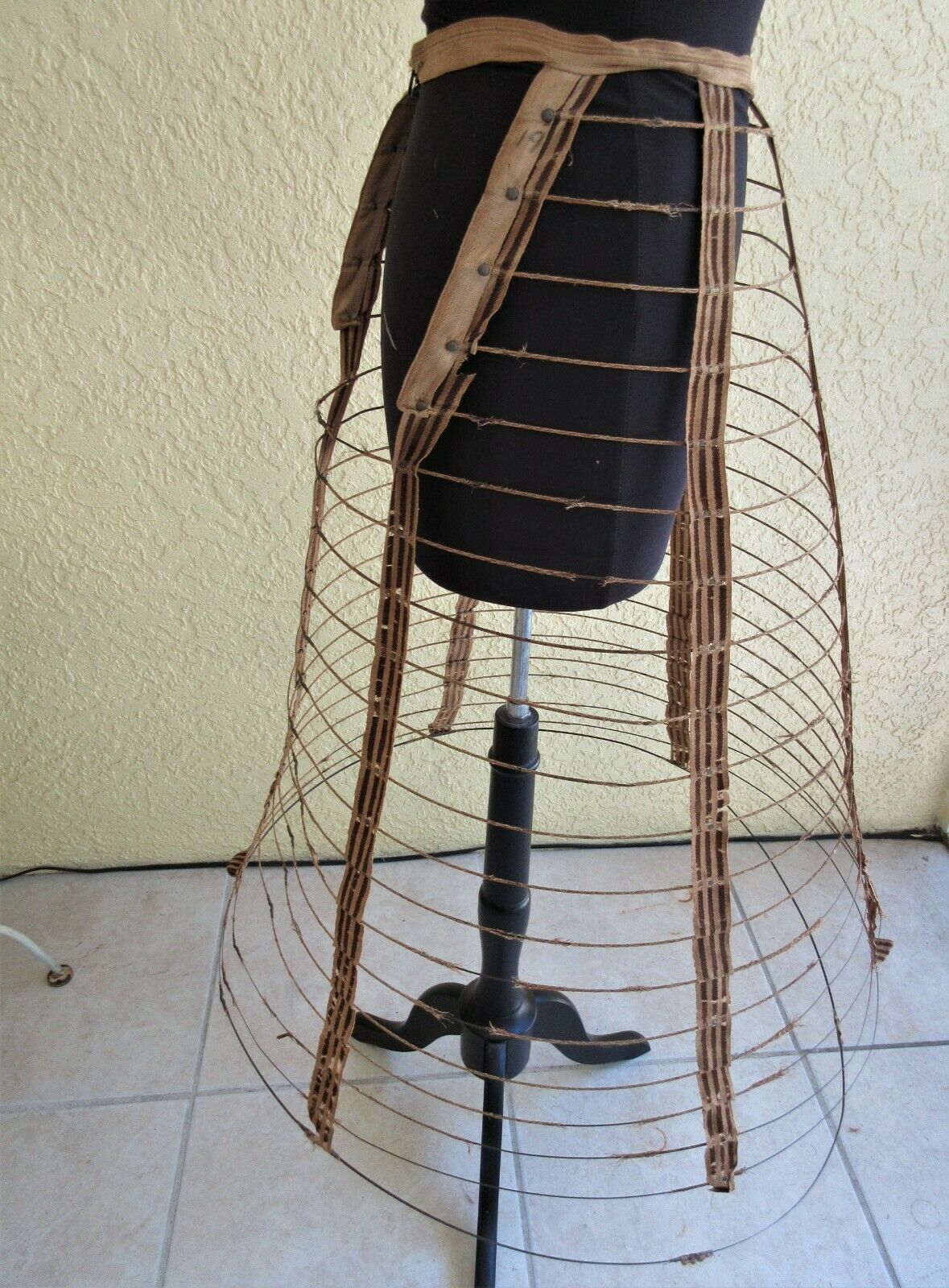 ANTIQUE VICTORIAN 1800's WIRE HOOP CAGE CRINOLINE SKIRT - Fresh Stock Dated March 2026