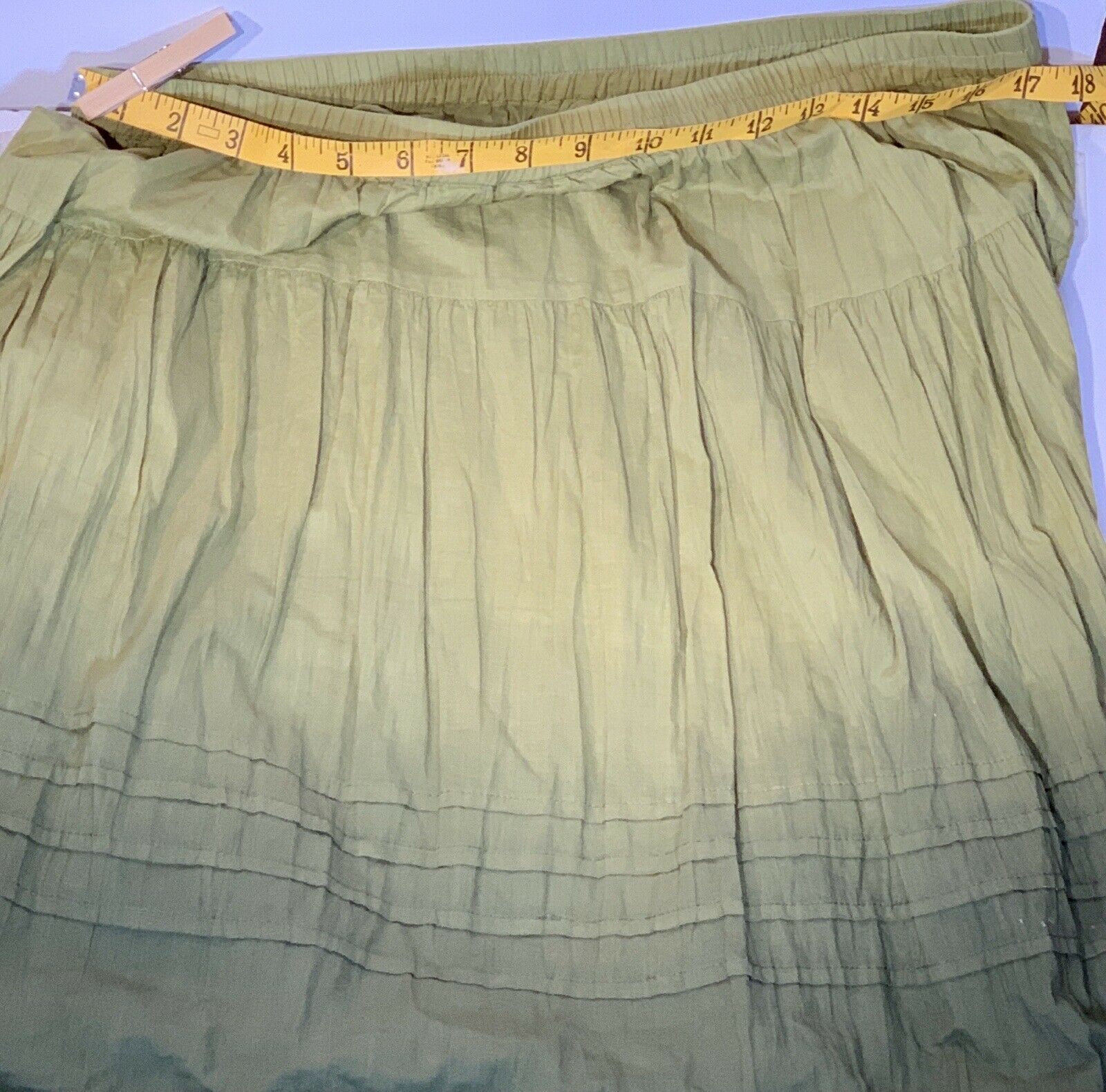 Bohemian Liz Claiborne Skirt Green Gypsy -Size Large Peasant Maxi - Fresh Stock Dated February 2026